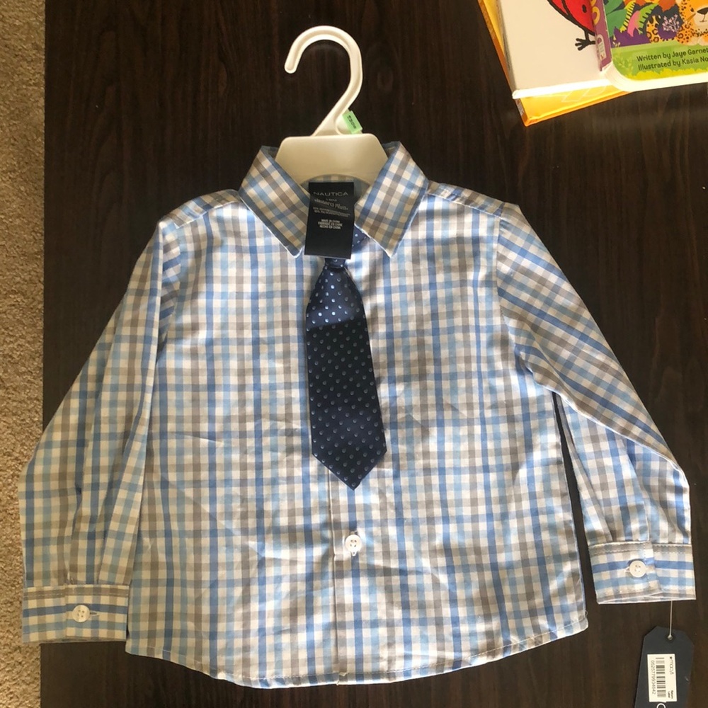 Nautical shirt and tie 18 mo